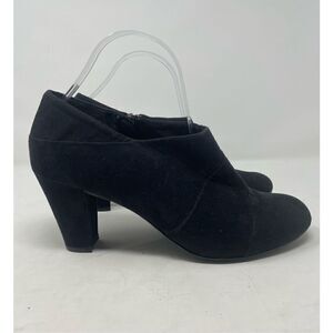🔴 Mootsie Tootsie black vegan suede ankle booties size 9.5